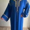 Caftan bleu royal brodé