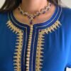 Caftan bleu royal brodé