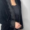 Kimono Marocain noir en velour - Élégance intemporelle