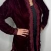 Kimono marocain bordeaux en velour - Chic & caractère