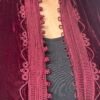 Kimono marocain bordeaux en velour - Chic & caractère